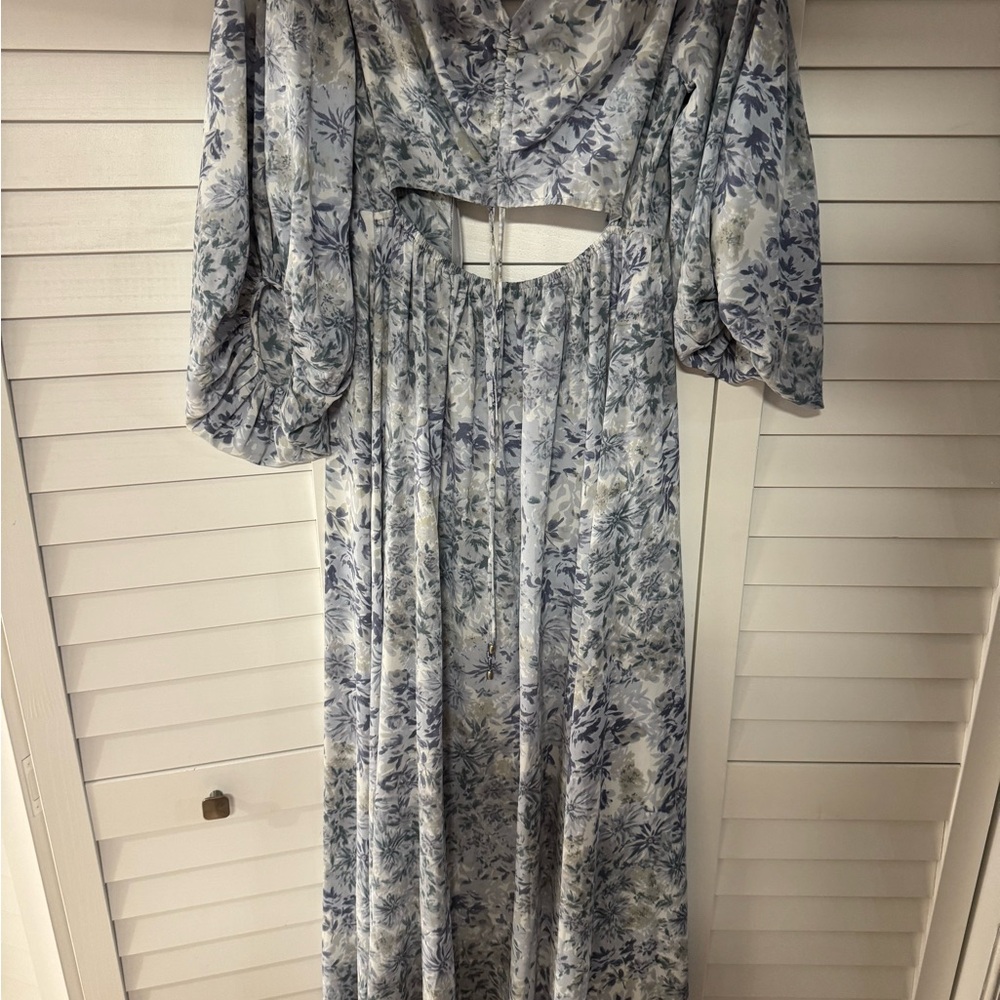 Floral Blue Dress